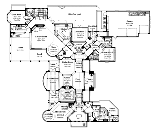 Architectural House Design - Mediterranean Floor Plan - Main Floor Plan #930-327