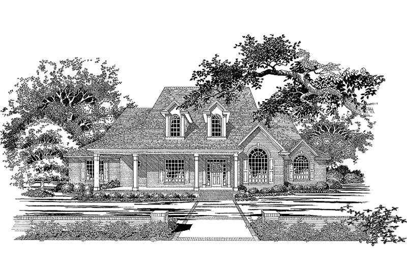 Architectural House Design - Country Exterior - Front Elevation Plan #472-202
