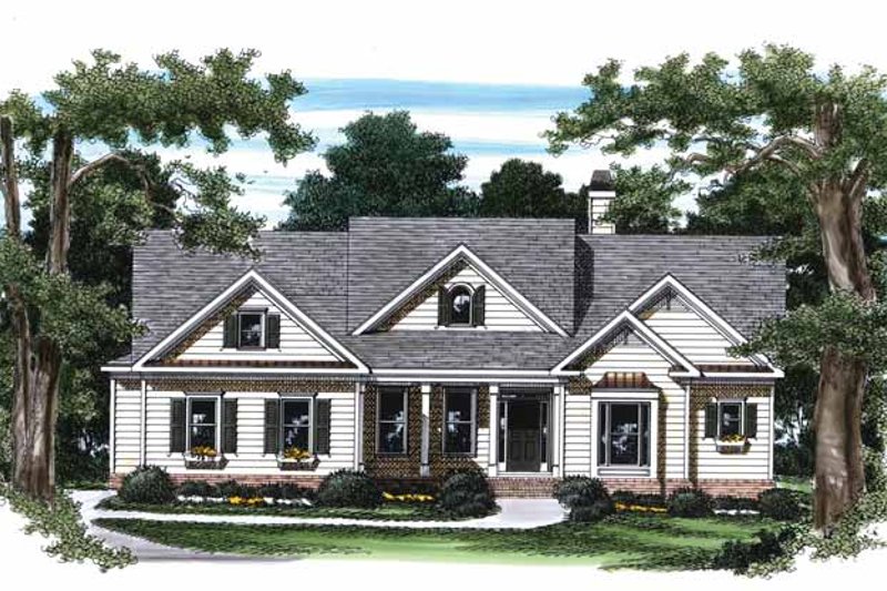 Architectural House Design - Country Exterior - Front Elevation Plan #927-791