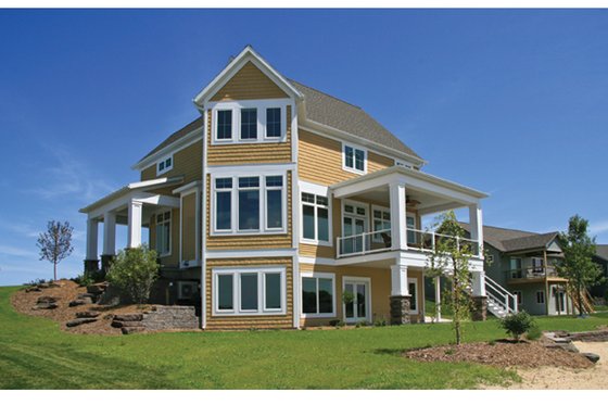 Exterior - Rear Elevation 1 for Country House Plan #928-250 - 4 bed, 3.5 bath