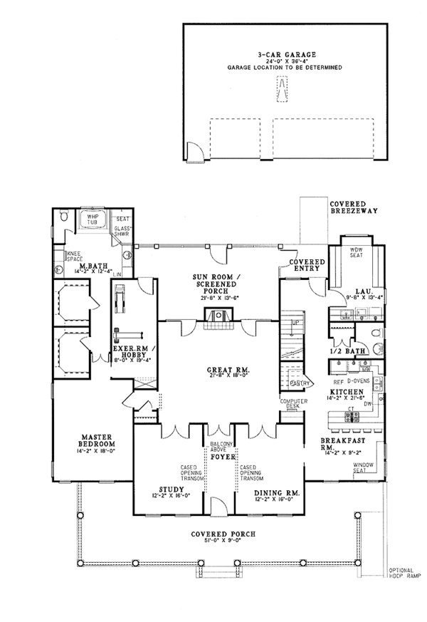 House Plan Design - Classical Floor Plan - Main Floor Plan #17-2619