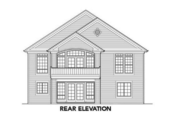 Exterior - Rear Elevation for Traditional House Plan #48-285 - 4 bed, 3 bath