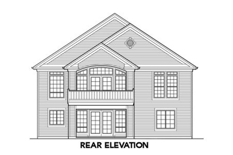 Home Plan - Exterior - Rear Elevation for Traditional House Plan #48-285 - 4 bed, 3 bath