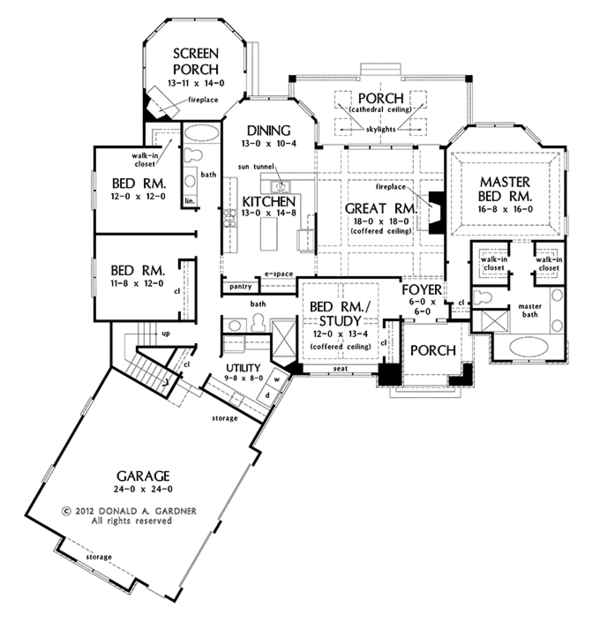 Architectural House Design - European Floor Plan - Main Floor Plan #929-958