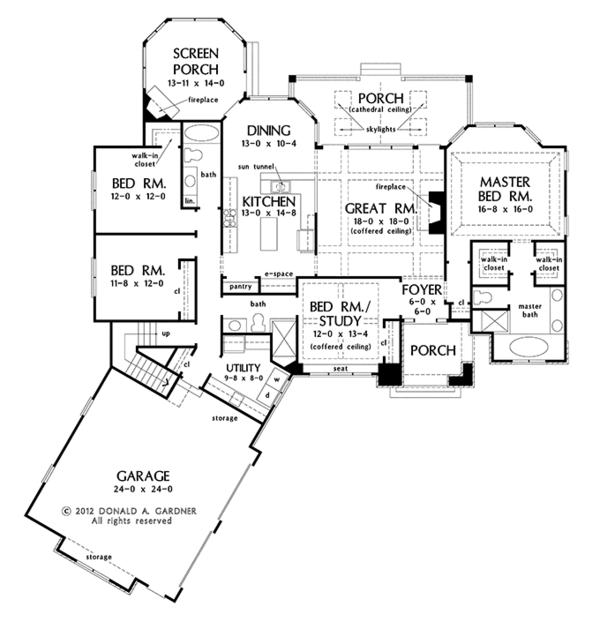 European Floor Plan - Main Floor Plan #929-958