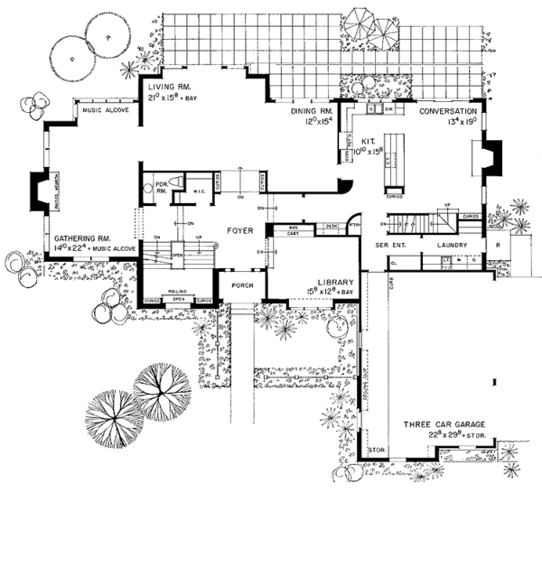 Home Plan - Traditional Floor Plan - Main Floor Plan #72-884
