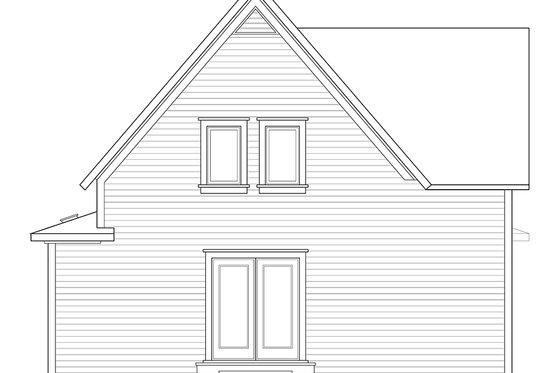 Exterior - Rear Elevation for Cottage House Plan #23-598 - 2 bed, 1.5 bath
