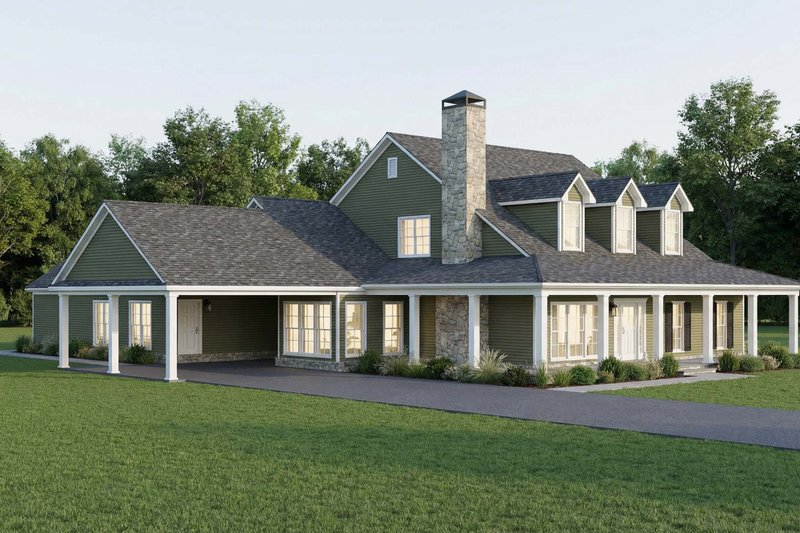 House Blueprint - Exterior - Other Elevation 2 for Farmhouse House Plan #923-477 - 3 bed, 2 bath