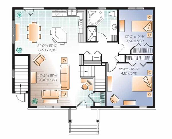 Architectural House Design - Colonial Floor Plan - Main Floor Plan #23-2522
