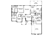 Mediterranean Style House Plan - 4 Beds 3 Baths 2501 Sq/Ft Plan #17-3188 