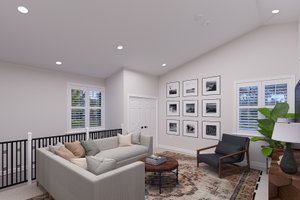 Interior - Family Room for European House Plan #1060-257 - 2 bed, 1.5 bath