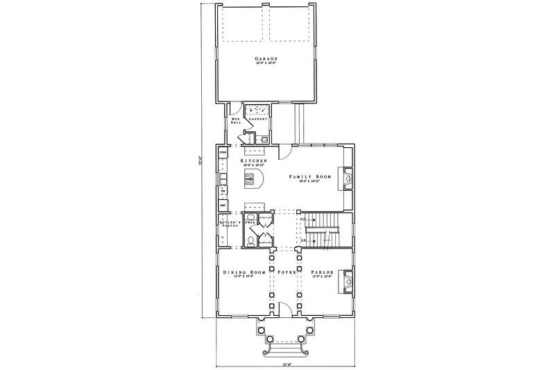 Dream House Plan - Floor Plan - Main Floor for Classical House Plan #992-1 - 3 bed, 2.5 bath