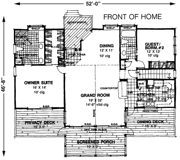 House Plan Design - Country Floor Plan - Main Floor Plan #1007-4