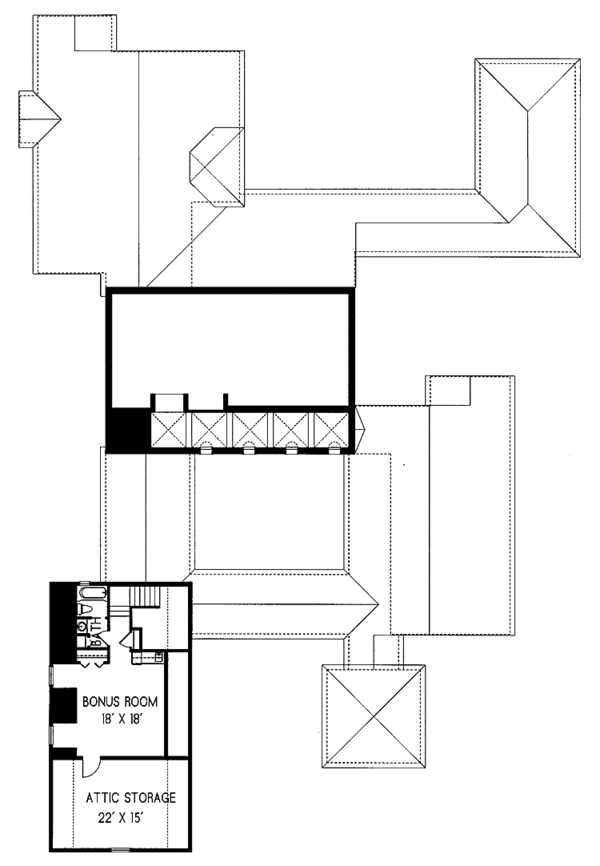 Dream House Plan - Mediterranean Floor Plan - Upper Floor Plan #76-130