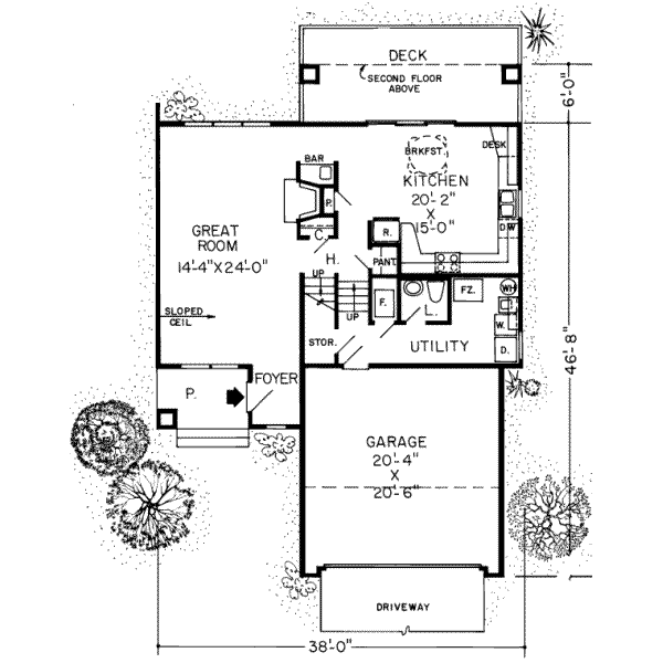 Modern Floor Plan - Main Floor Plan #312-183