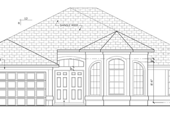 Exterior - Front Elevation 4 for Mediterranean House Plan #1058-38 - 3 bed, 2 bath