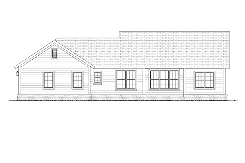 Home Plan - Exterior - Rear Elevation for Traditional House Plan #513-2129 - 3 bed, 2 bath