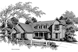 House Blueprint - Country Exterior - Front Elevation Plan #952-107