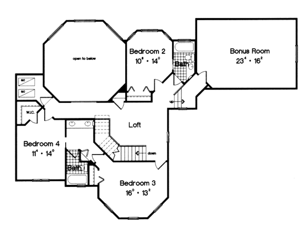 Home Plan - Victorian Floor Plan - Upper Floor Plan #417-545