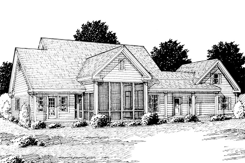 Dream House Plan - Exterior - Rear Elevation for Farmhouse House Plan #20-239 - 3 bed, 2.5 bath