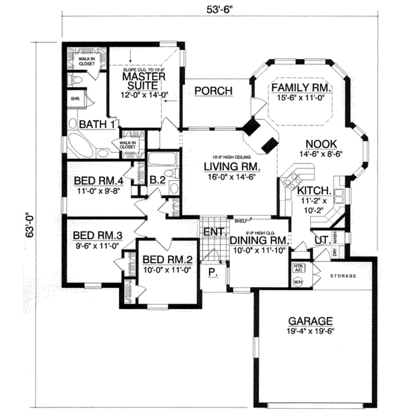 European Floor Plan - Main Floor Plan #40-356