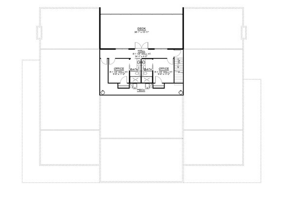 Architectural House Design - Floor Plan - Upper Floor for Barndominium House Plan #1064-507 - 4 bed, 7 bath