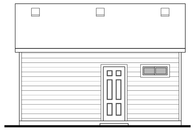 Dream House Plan - Exterior - Rear Elevation for Traditional House Plan #1073-40, 1 bath