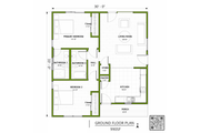 Modern Style House Plan - 2 Beds 2 Baths 930 Sq/Ft Plan #1106-17 