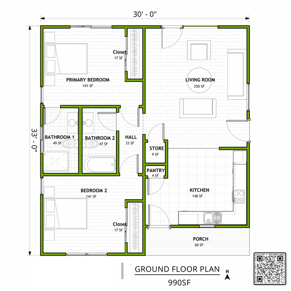 Modern Floor Plan - Main Floor Plan #1106-17