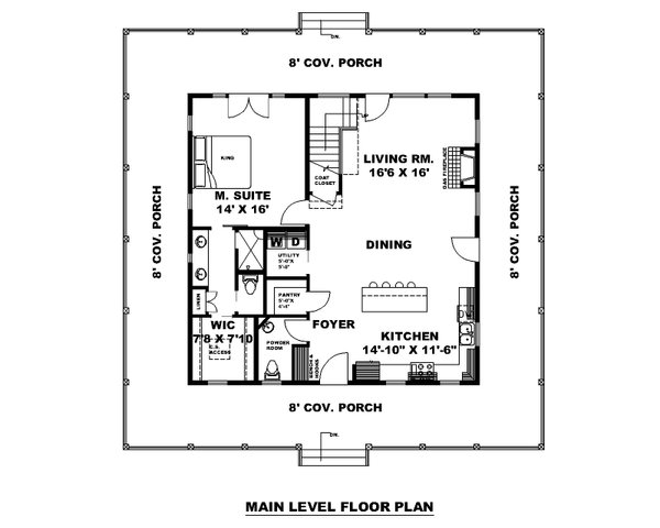 Dream House Plan - Farmhouse Floor Plan - Main Floor Plan #117-935