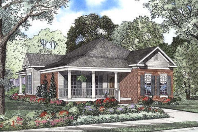 Dream House Plan - Farmhouse Exterior - Front Elevation Plan #17-1126