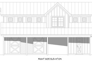 Exterior - Other Elevation 1 for Country House Plan #932-355, 1 bath