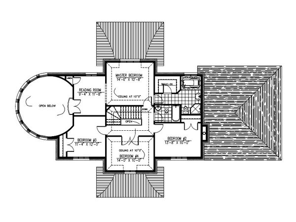 European Floor Plan - Upper Floor Plan #138-328