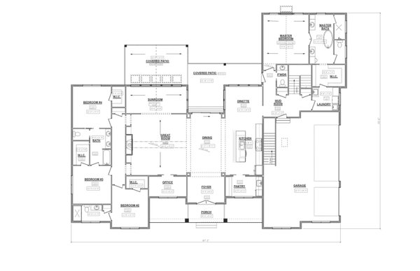 Home Plan - Farmhouse Floor Plan - Main Floor Plan #1089-12