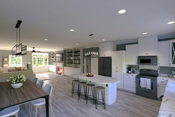 Interior - Kitchen for Traditional House Plan #44-253 - 4 bed, 3 bath