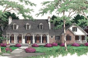 Southern Exterior - Front Elevation Plan #406-172