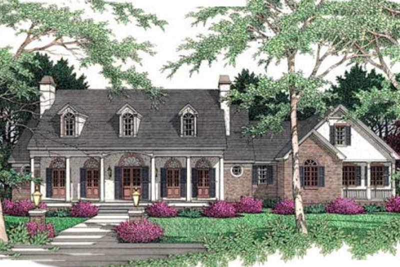 Dream House Plan - Southern Exterior - Front Elevation Plan #406-172