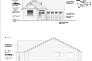 Exterior - Other Elevation for Cottage House Plan #53-623 - 3 bed, 2 bath