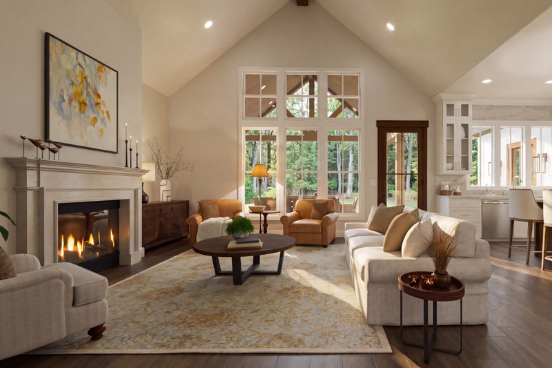 Architectural House Design - Interior - Family Room for Southern House Plan #406-9674 - 3 bed, 2.5 bath