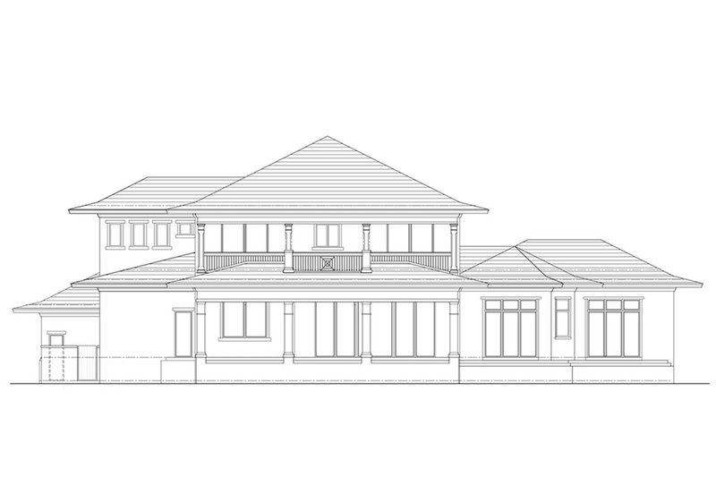 Home Plan - Exterior - Rear Elevation for Beach House Plan #938-102 - 5 bed, 6.5 bath