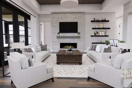 Interior - Family Room 2 for Farmhouse House Plan #51-1223 - 3 bed, 3 bath