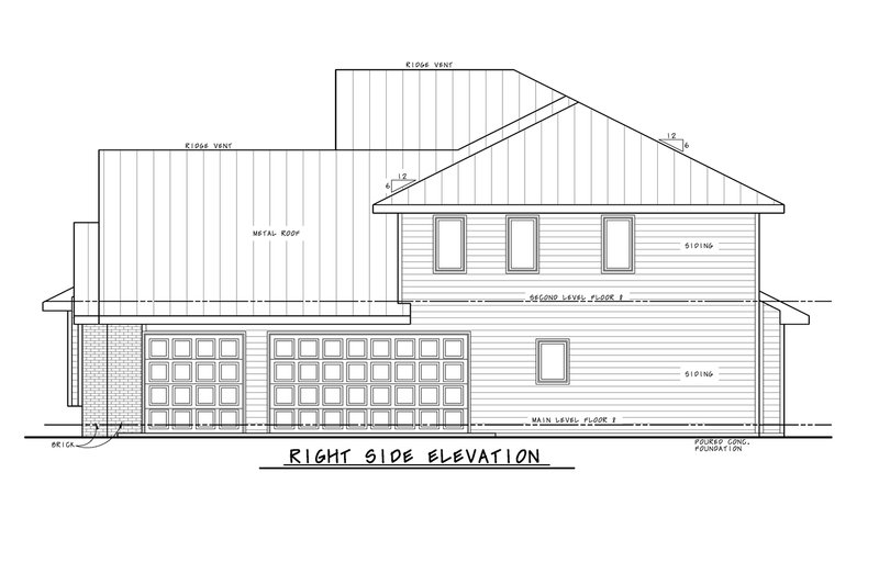 Architectural House Design - Exterior - Other Elevation 1 for Modern House Plan #20-2493 - 4 bed, 3.5 bath