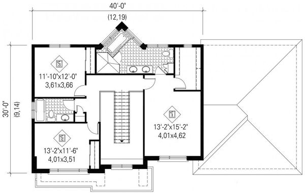 Dream House Plan - Contemporary Floor Plan - Upper Floor Plan #25-4625