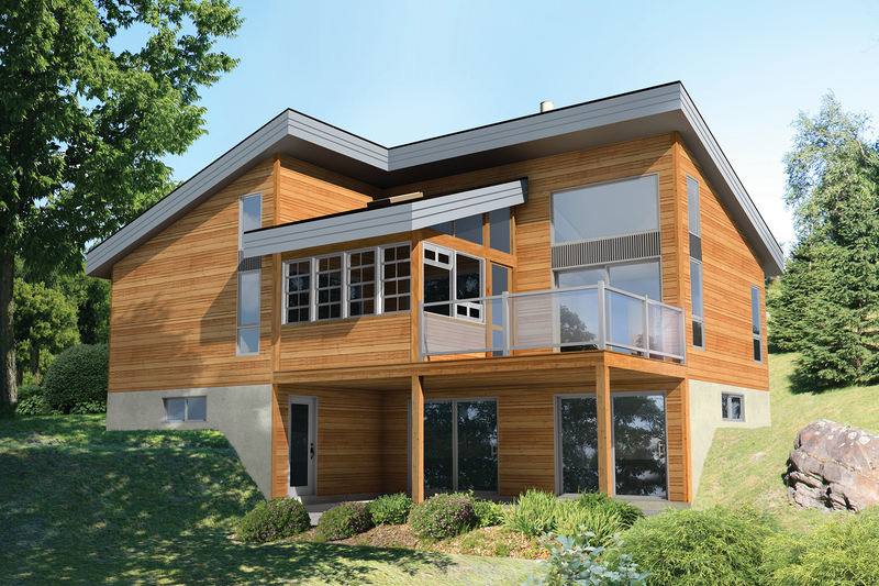 Home Plan - Contemporary Exterior - Front Elevation Plan #25-4573