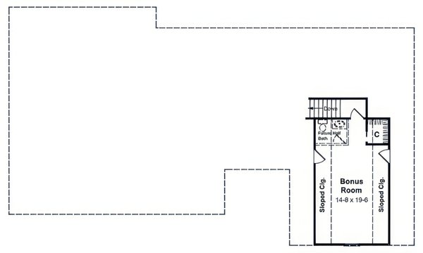 House Blueprint - Floor Plan - Upper Floor for Farmhouse House Plan #21-649 - 3 bed, 2.5 bath