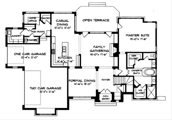 Architectural House Design - European Floor Plan - Main Floor Plan #413-118