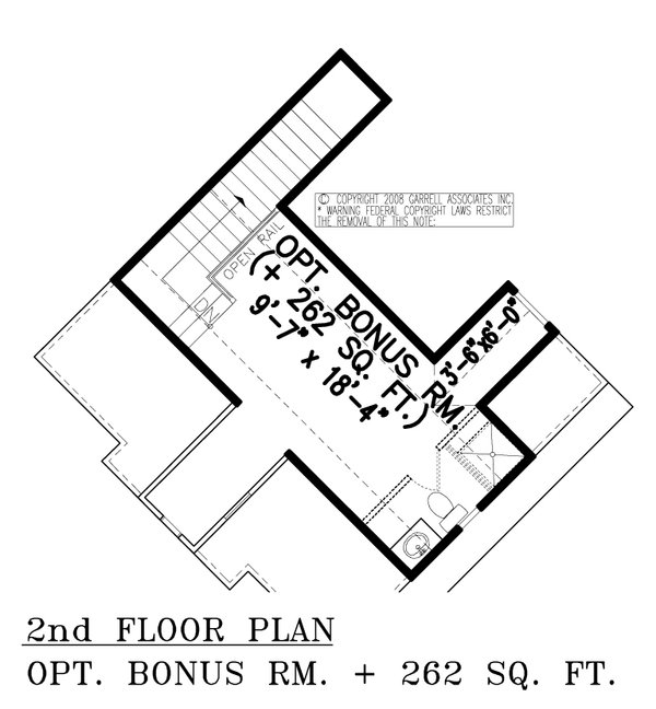 Ranch Floor Plan - Upper Floor Plan #54-444