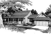 Country Style House Plan - 3 Beds 2 Baths 1409 Sq/Ft Plan #14-136 