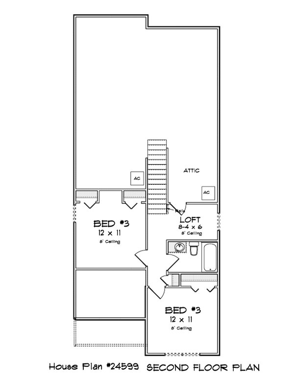Cottage Floor Plan - Upper Floor Plan #513-2392