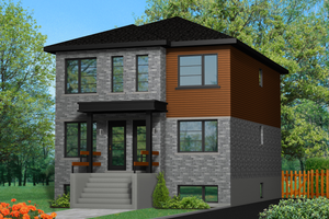 Contemporary Exterior - Front Elevation Plan #25-4279